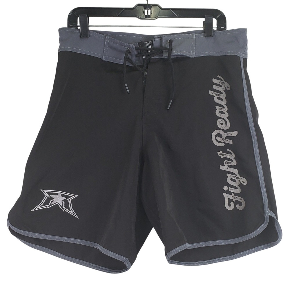 Revgear Fight Ready Shorts Mens M Black Combat MMA Training Gym Grappling